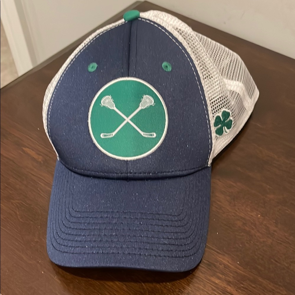Navy and Green Lacrosse trucker Cap